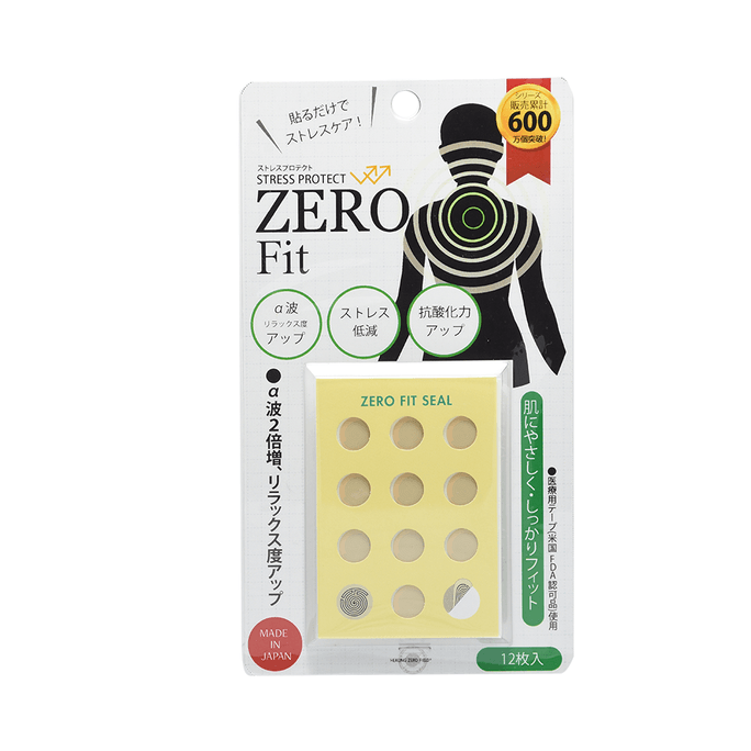 HAPPY TALK ZERO Fit Stress Reducing and Relaxing Patch 12 pieces