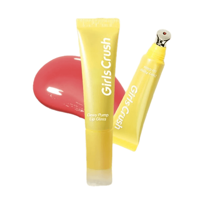 GC Dewy Pump Lip Gloss, 0.41 fl oz. #G04 Tangerine Sea | Creamy Apricot Brown | Warm Skin Friendly