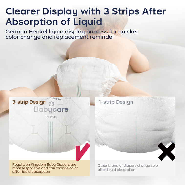 BC 베이비케어 로얄 라이온 킹덤 아기 기저귀 허리 스티커형 가볍고 흡수력 뛰어남 사이즈 S (8.8-18lb, 58개입) 10