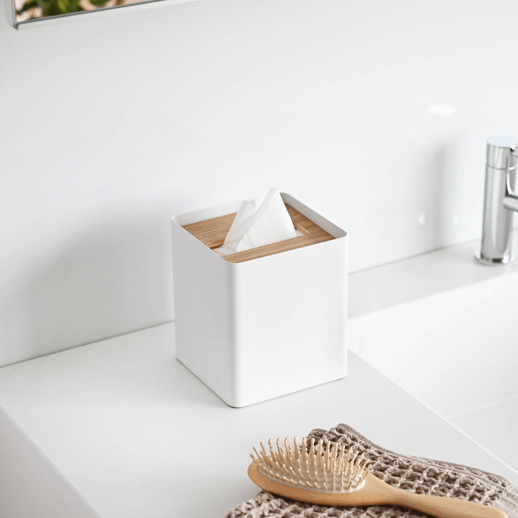 Tissue Box Cover - Square - Steel Walnut 5