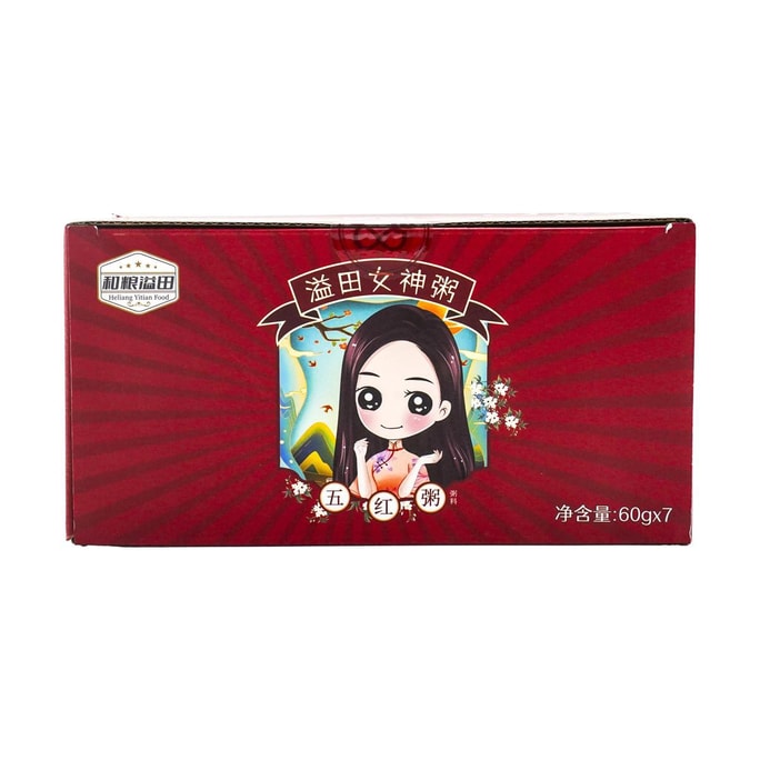 和粮溢田 女神五红粥 60g*7袋入【以红养红】【养生代餐粥】