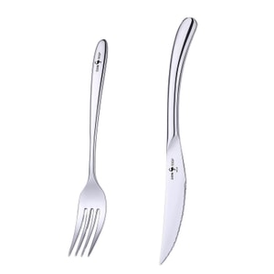 The Stainless Steel Knife and Fork Set 2 Pieces Tableware FBYQC