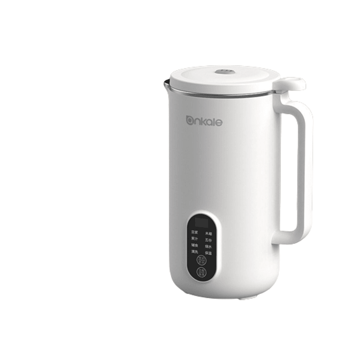 Ankale 110V 가정용 미니 두유 제조기 (전자동, 다기능, 조리 및 여과 불필요) (흰색, 450ml)
