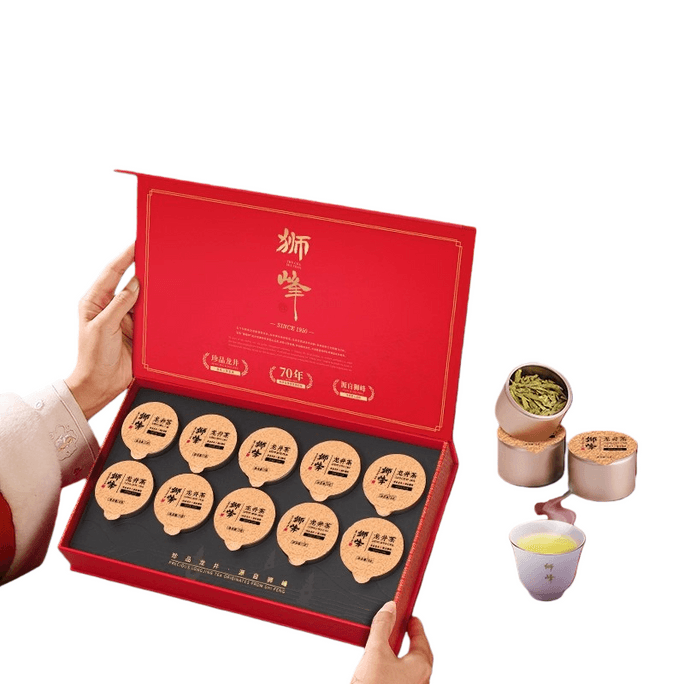 2025 New Tea Pre-Qingming Longjing Tea Gift Box, a small can of Premium Spring Green Tea for elders, 1 box set