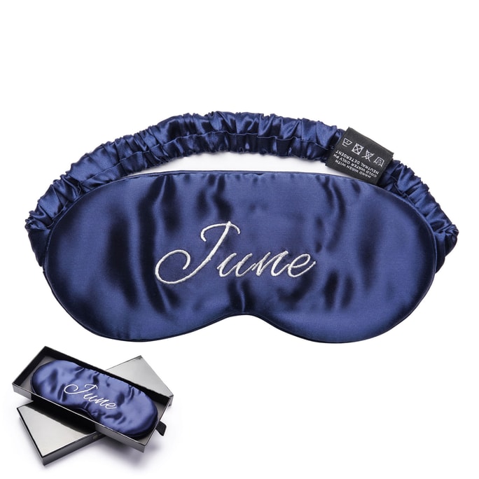 22 Momme 100% Mulberry Silk Sleep Eye Mask - Birthday Series (June)