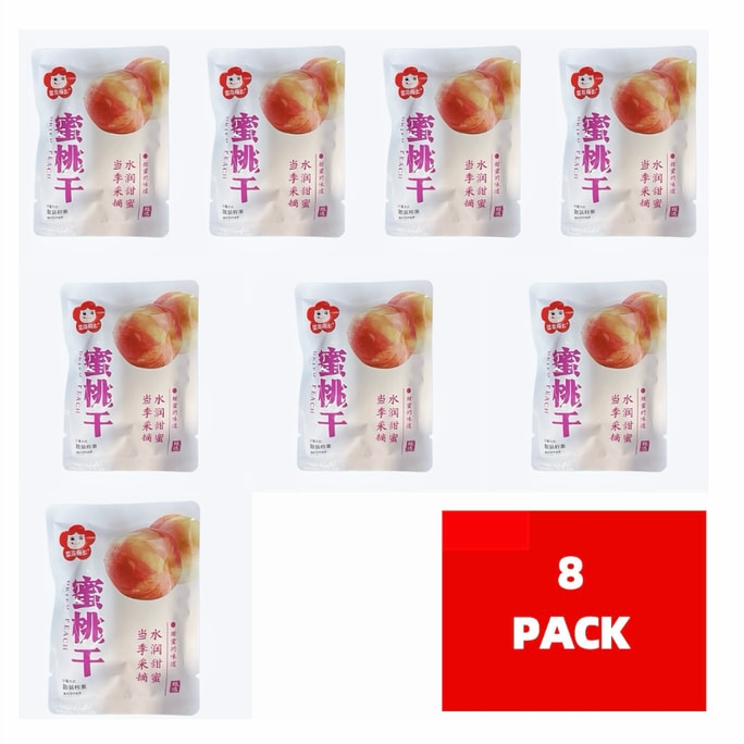 雪海梅香 乾燥桃 8袋 約380g (±15g)
