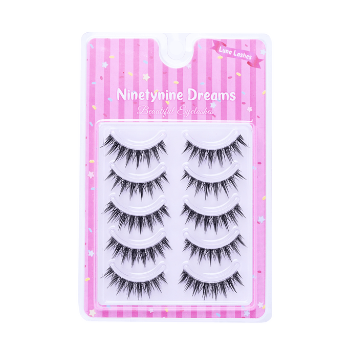 5 Pairs Luna Lashes 9-13mm Wispy Voluminous Look