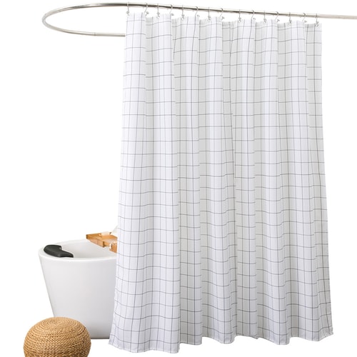 Mold Resistant Fabric Shower Curtain For Bathroom Black And Mold Resistant Fabric Shower Curtain For Bathroom Black And Whitewashable Stall Size 72 X Inch