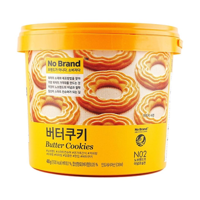 韩国No Brand 曲奇饼干 黄油味 400g