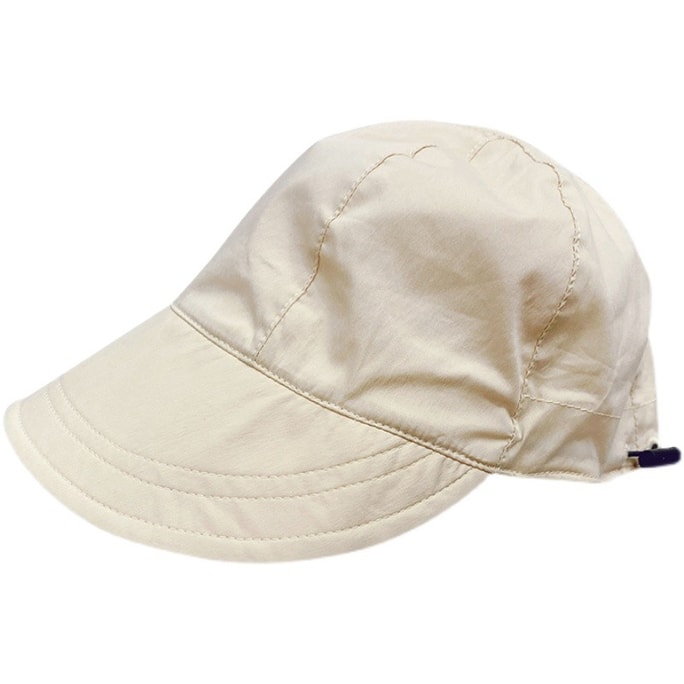Sunblock hat Sun hat Breathable thin Fisherman hat with adjustable girth Classic white