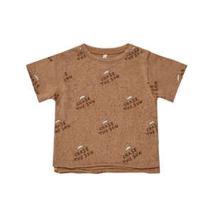 Rylee + Cru Kids Unisex RAW EDGE T-SHIRT - CHASE THE SUN 4-5Y