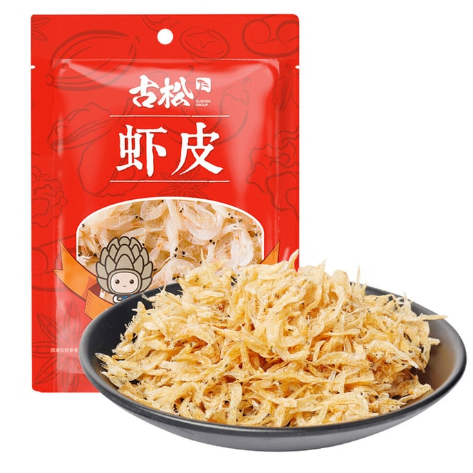  古松舟山野生毛虾虾皮50g 无盐淡干海虾生晒干货海米 【直接可吃超级鲜美】顶级高钙5900mg/kg 【可搭配紫菜裙汤菜海带汤】过年饺子必备虾皮