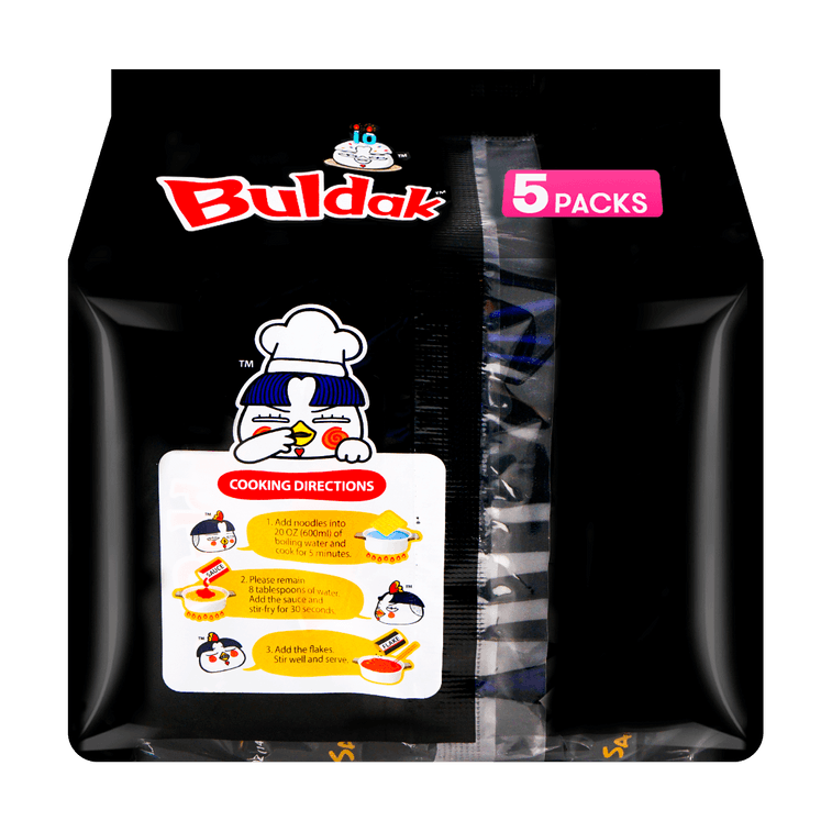 Korean Buldak Noodles Stir-Fried Ramen - Hot Chicken Flavor, 4.94 oz*5 ,24.7 oz【Trending on TikTok】【Packaging May Vary】 9