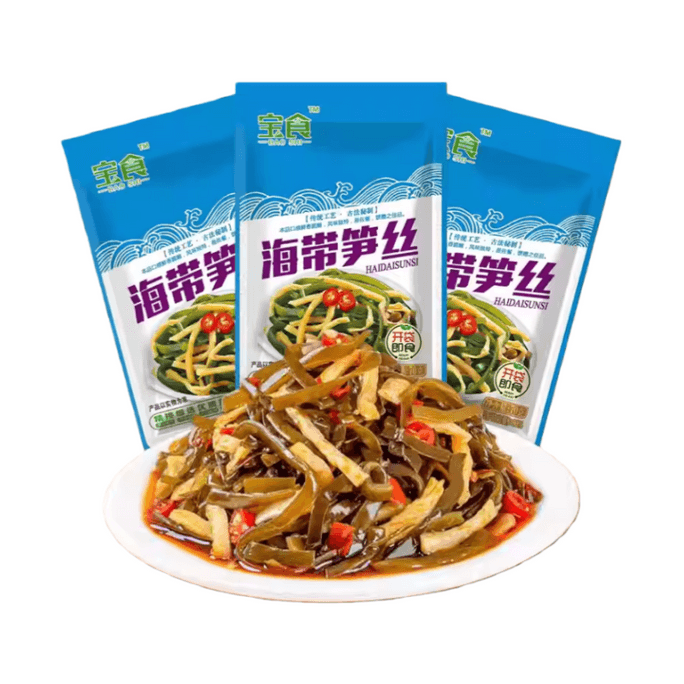 [중국 직배송] 바오시 다시마, 죽순, 해초 - 바로 먹을 수 있음 (70g x 3봉지)