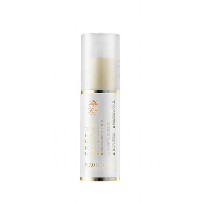 Fresh Pre Makeup Milk Sunscreen Isolation Milk SPF50+Moisturizing and Non blocking Powder Brightening Skin Tone 30ML