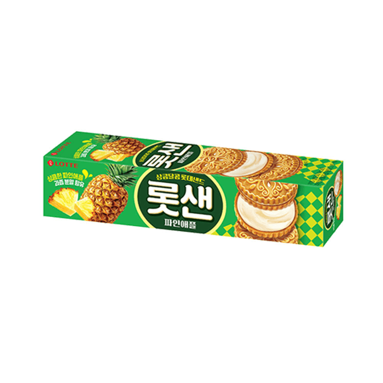 韓国ロッテ サンドクッキー パイナップル味 105g