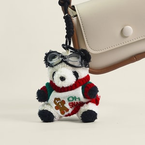 【中國直郵】 HSPM 新款毛絨公仔玩偶包包鑰匙扣掛件 薑餅人寬鬆毛衣-小熊 F