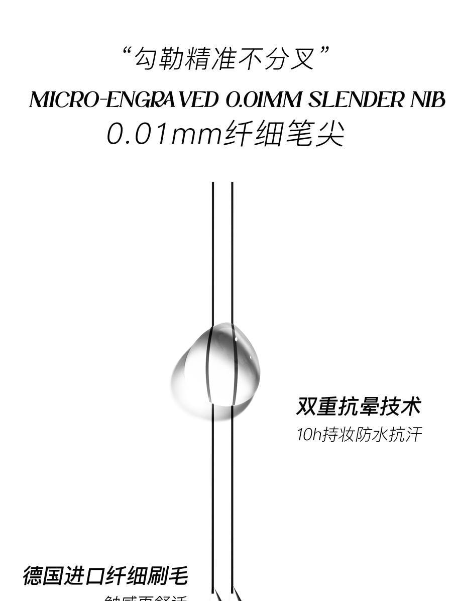 【中國直郵】 三資堂 二叉眉筆-防水防汗不脫色根根分明【林允同款】1支#03柔灰黑