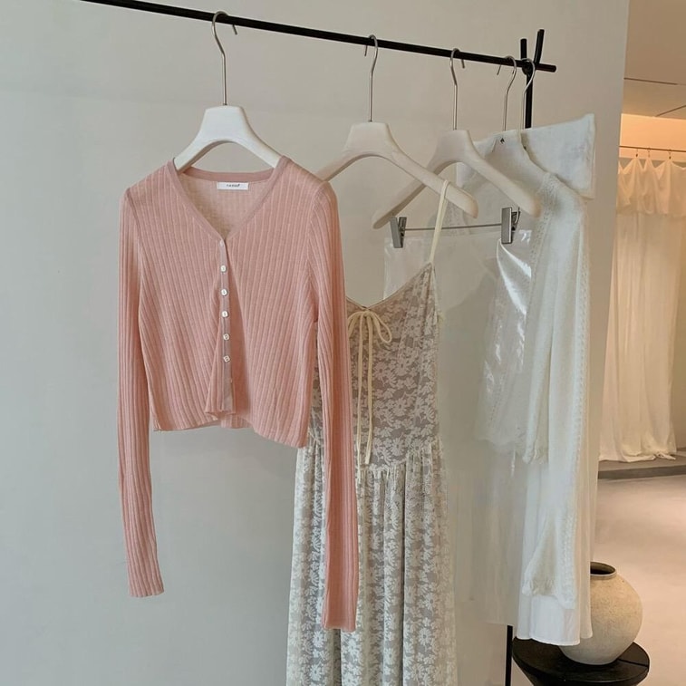 [캐나다 직배송] 시나리오 플로럴 소프트 레이스 투피스 드레스, 사이즈 S-M, 크림/오프화이트. 6