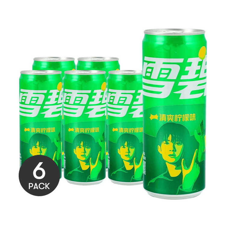 COCA COLA CHINA Sprite Lemon Flavor Soda Can,11.15 fl oz *6【6