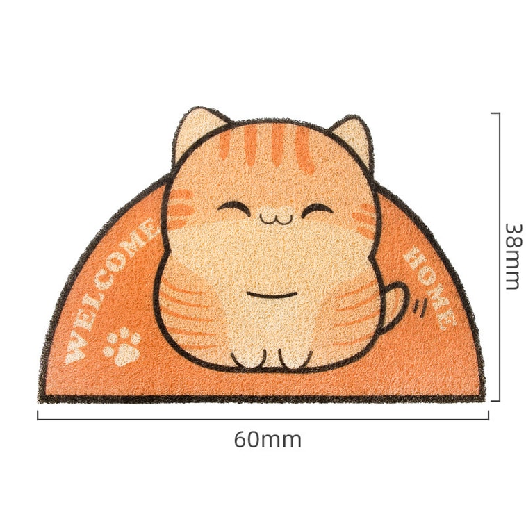 【中国直邮】 嬉皮狗 大号卡通猫砂垫 胖橘猫橙色 宠物用品 5