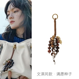 【文淇同款】 手工编织许愿种子挂坠【事事顺意得偿所愿】天然种子+皮质绳编 包包挂件 钥匙扣文创御守