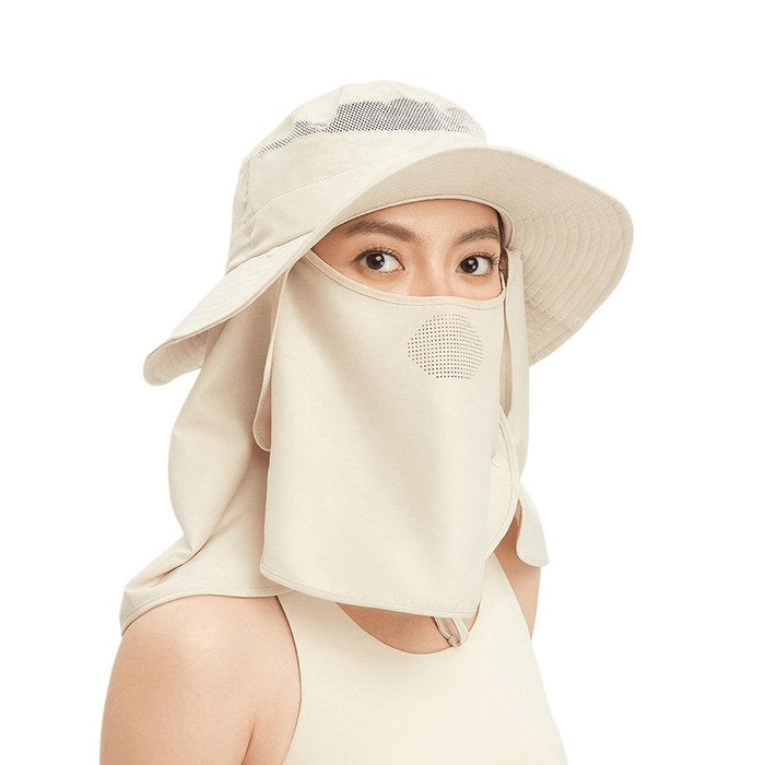 Full Range Shade Face Kini Mask Adjustable Head Circumference Velvet White 62cm*1 Piece
