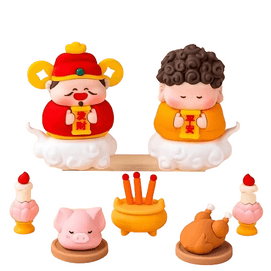 Cartoon God of Fortune small god office desktop small ornaments attract wealth