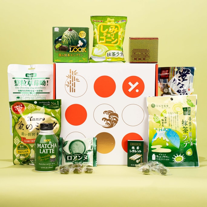 亞米限定·抹茶時光零食盒【包含12款抹茶風味好食】