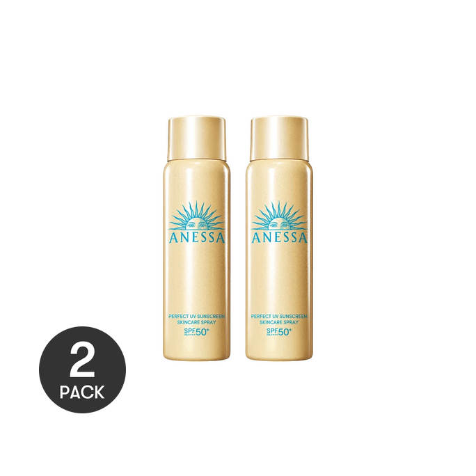 日本SHISEIDO资生堂 ANESSA安耐晒安热沙 水能户外防晒喷雾 SPF50+/PA++++ 60g*2 新旧版本随机发货【超值装】