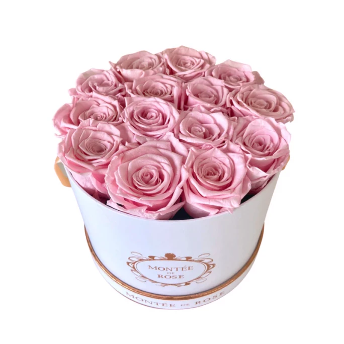 White Medium Round Everlasting Rose