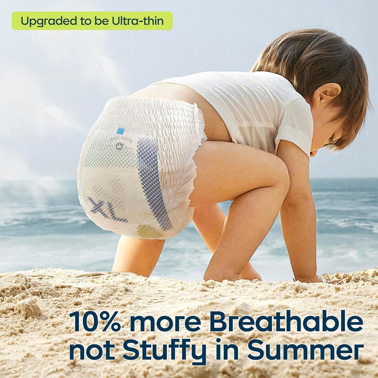 BC 베이비케어 에어 프로 아기 기저귀 초박형 통기성 허리 스티커 기저귀 사이즈 L (20-31lb, 40개입 * 3팩 [3팩 밸류팩] 14