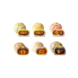 Halal Certified Peach Blossom Crisp 6 Pcs 6 Tea Wellness Flavors Flower Shaped Crispy Crust Mid Autumn Collection Gift