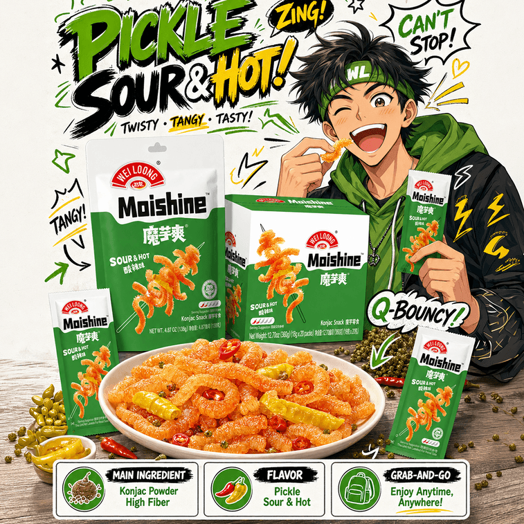 Hot & Sour Vegetarian Tripe, Konjac Snacks, 12.7 oz 4