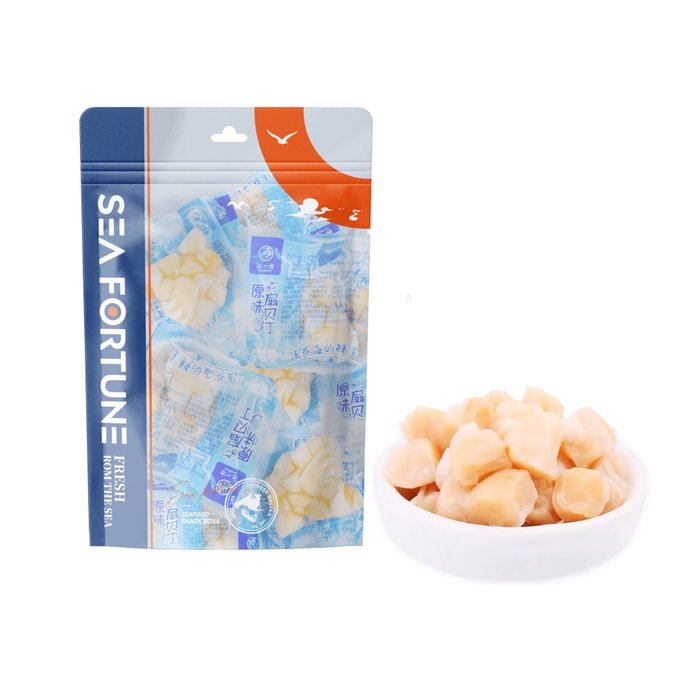  Scallop Meat, Original Flavor Ready-to-Eat Seafood Snack, High Protein & Low Fat
