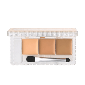 日本CANMAKE井田 三色遮瑕膏 持久防晒提亮 遮盖痘印斑点黑眼圈 SPF50/PA++++ #02 自然色 3.9g 附赠遮瑕刷刷