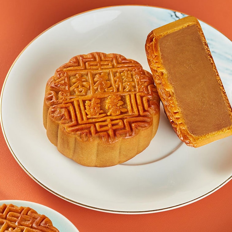 Lotus Seed Paste Mooncake, 1 Piece 3.53 oz【Classic Cantonese Style】 4