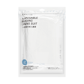 Disposable Hotel Bedding Set for Two People Pillow Case*2 50*80cm Sheet 200*230cm Quilt Cover 200*230cm