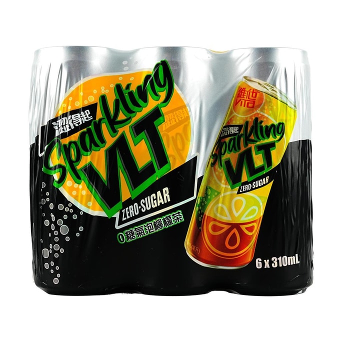 香港VITA維他 0糖氣泡檸檬茶 310ml*6罐