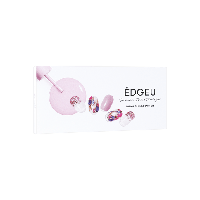韩国EDGEU 美甲凝胶贴指甲贴片 #ENT204 粉色水棱镜