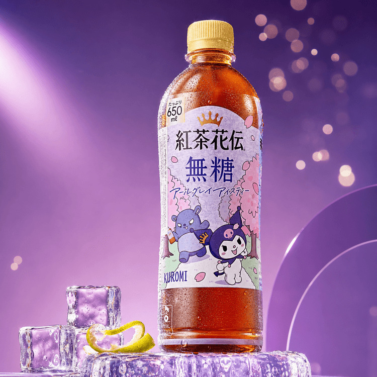 COCA-COLA Kocha Kaden Sugar-Free Earl Grey Iced Tea, Sanrio Kuromi