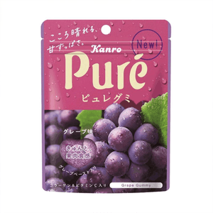 【日本直郵】Kanro甘樂 Pure果肉汁軟糖 56g 葡萄口味