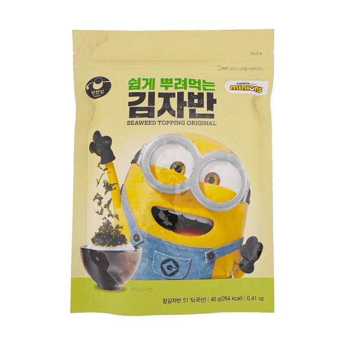 MANJUN x MINIONS Edition Korean Seaweed Rice Topping and Seasoning, Furikake, 1.41 oz
