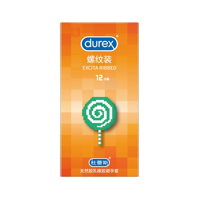 美國 DUREX杜蕾斯 天然膠乳橡膠保險套 螺紋裝 12檔裝