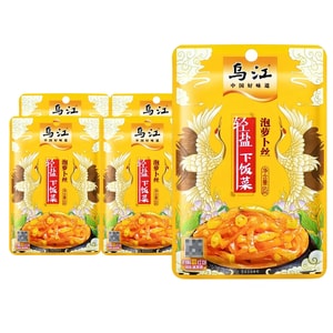 烏江 【超值5包囤貨裝】涪陵榨菜 泡蘿蔔絲 60g *5【嘎嘣脆爽】【減鹽30 輕負擔】【輕鹽工藝】脆爽聽得見微辣榨菜絲