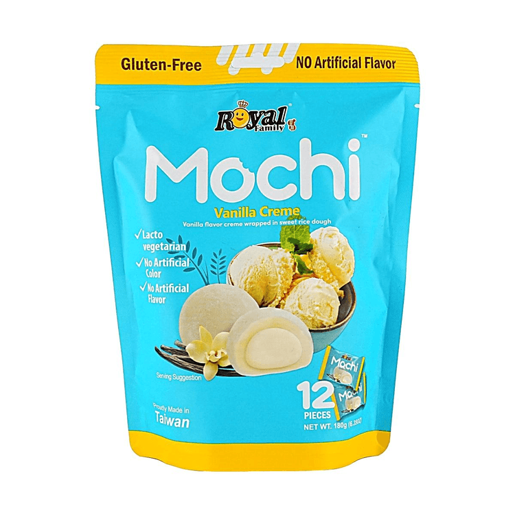ROYAL FAMILY Classic Vanilla Cream Mochi 6.3 oz【Soft and Chewy