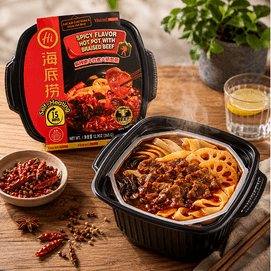 Spicy Flavor Hot Pot with Braised Beef, 12.87 oz【Sichuan Beef Flavor】【Self-Heating】【Easy-to-Eat】