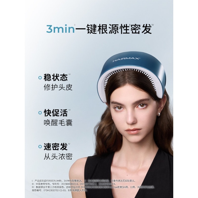 アメリカ HAIRMAX ビーム低エネルギー赤色光育毛器 育毛ヘルメット