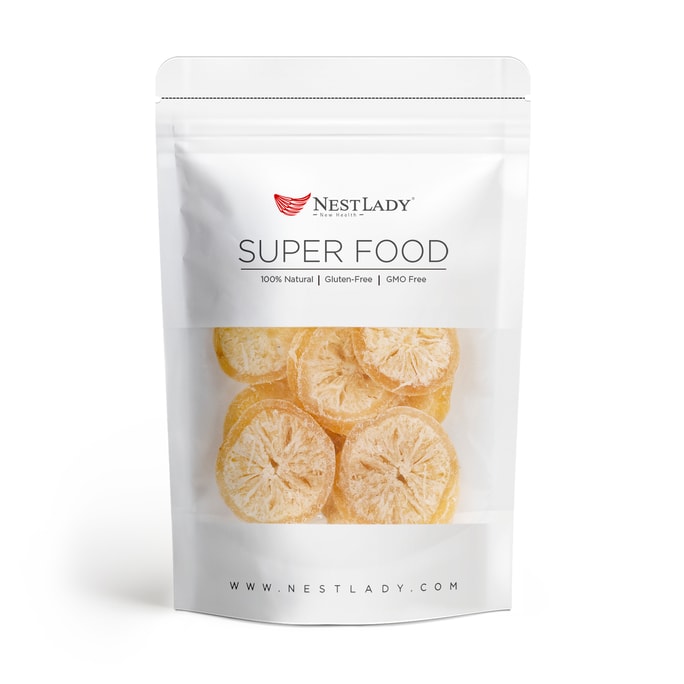 SLICED DRY LEMON 65g - 100% Natural Sweet and sour Dried Fruit Dried Lemon Ready to eat Fruit snack Resealable bag