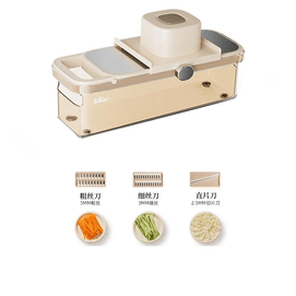 【中国直邮】小熊切菜神器多功能厨房切丝神器家用切片擦丝器3刀片*1件